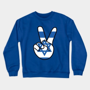 Israel Flag V Sign Crewneck Sweatshirt